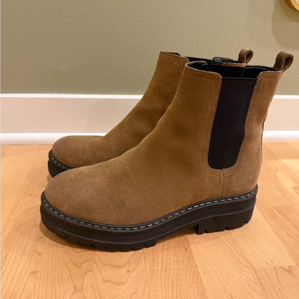 Marc Fisher Brown Suede Chelsea Boots - size 9